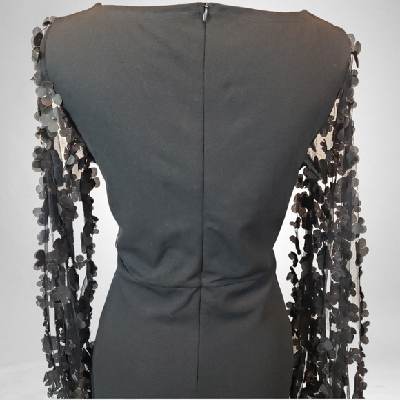 Macy's Midi Fitted Dress with Sheer Sleeves - Picture 2 of 9